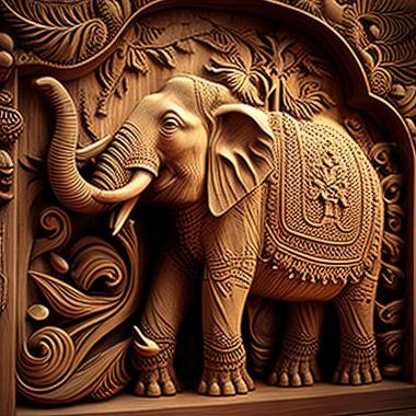 3D model Guruvayur Keshavan famous animal (STL)